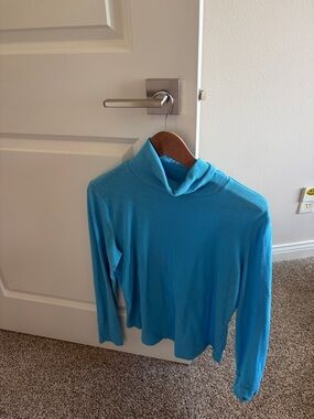 GAP Light Blue Turtleneck Long Sleeve Top